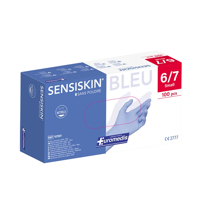 Gants d'examen nitrile Sensiskin - S au L