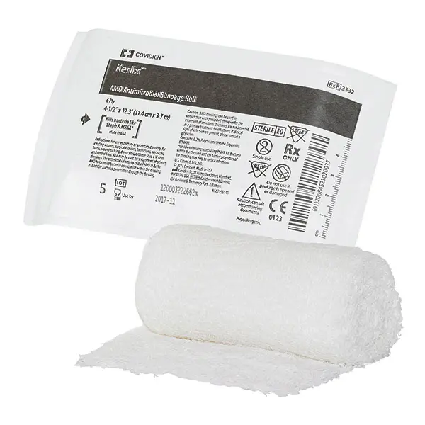 Kerlix AMD Antimicrobial Gauze Bandage Roll 4-1/2" x 4 yds.