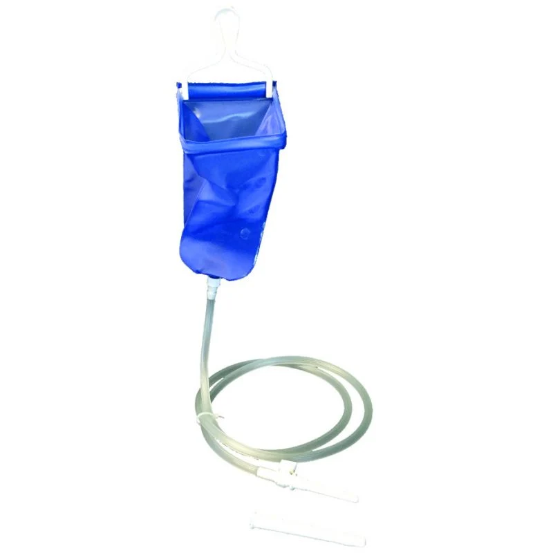 Bock à lavement souple 2L avec 2 canules et 1 robinet
