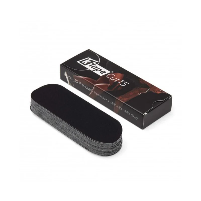 Boîte de 30 bandes taping pré-coupées K-Tape® Cut 15 cm - Noir