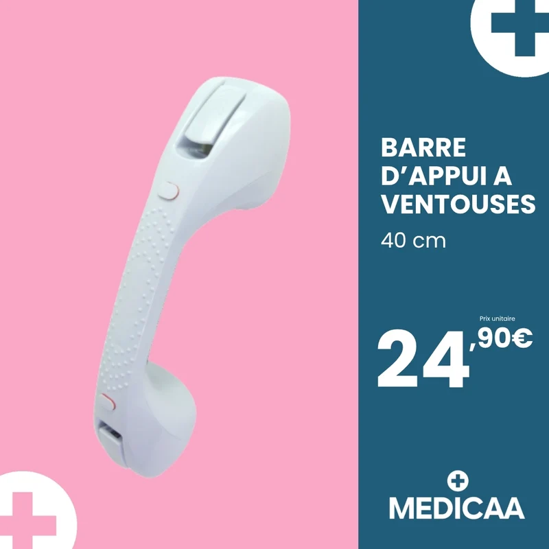 Barre d'Appui a Ventouses - 40cm