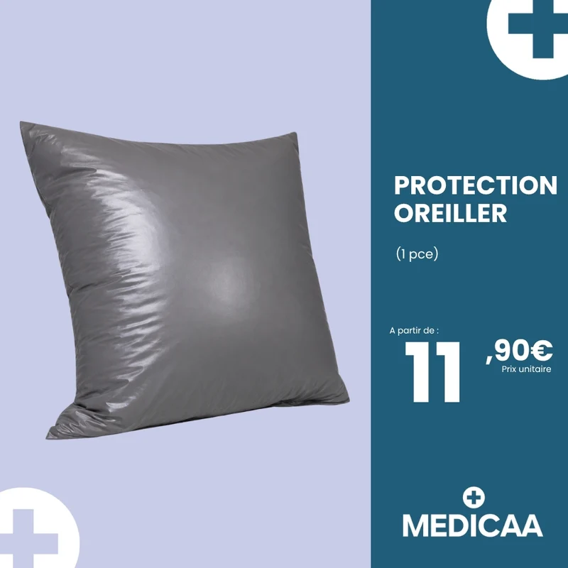 Protection oreiller réutilisable - grise