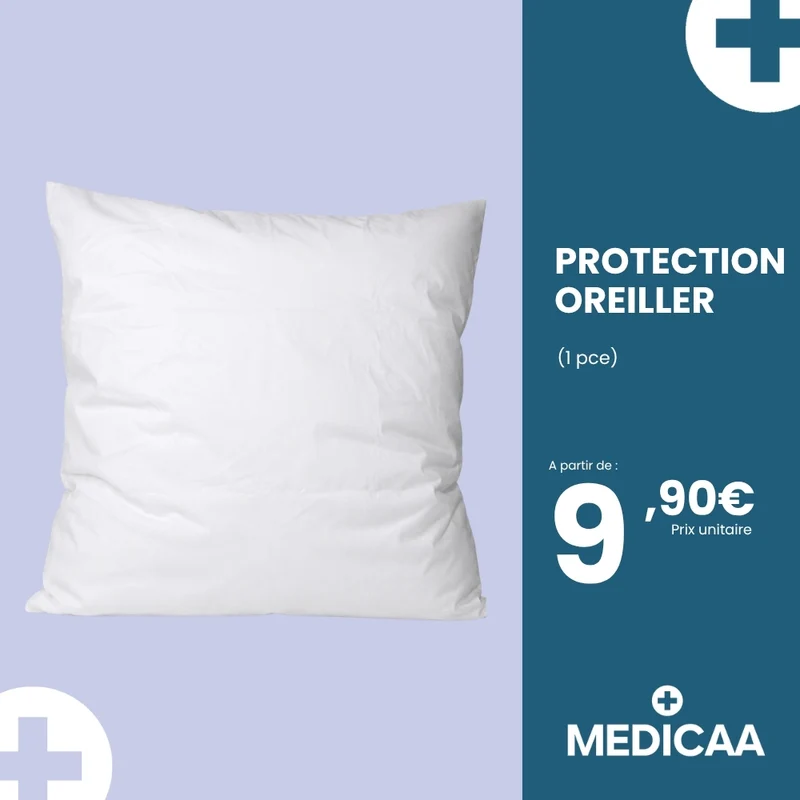 Protection oreiller réutilisable - blanche