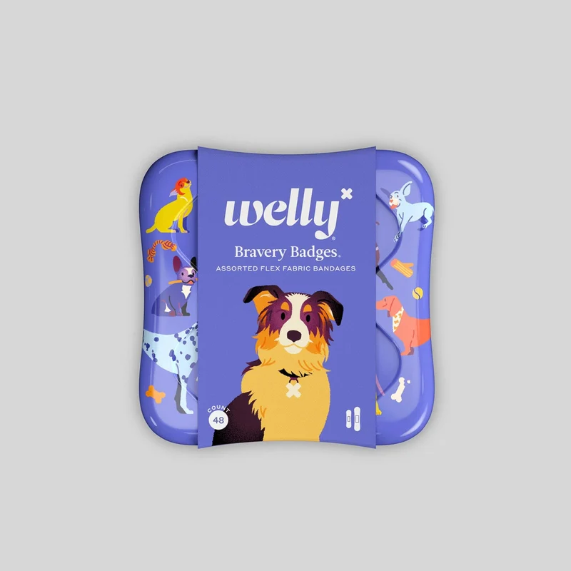 Welly Health Bravery Bandages, Dogs, 48 ct