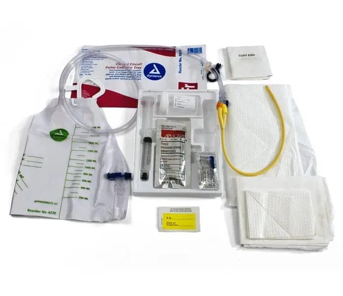 Dynarex Closed System Foley Catheter Trays