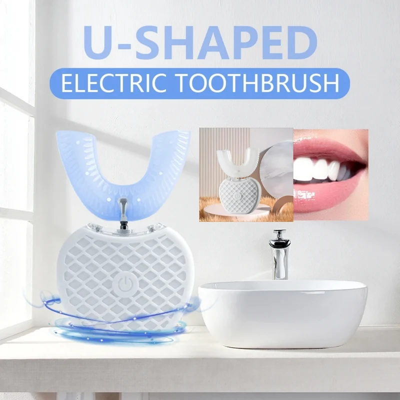 Brosse à dents électrique à ultrasons en forme de U (Chad)