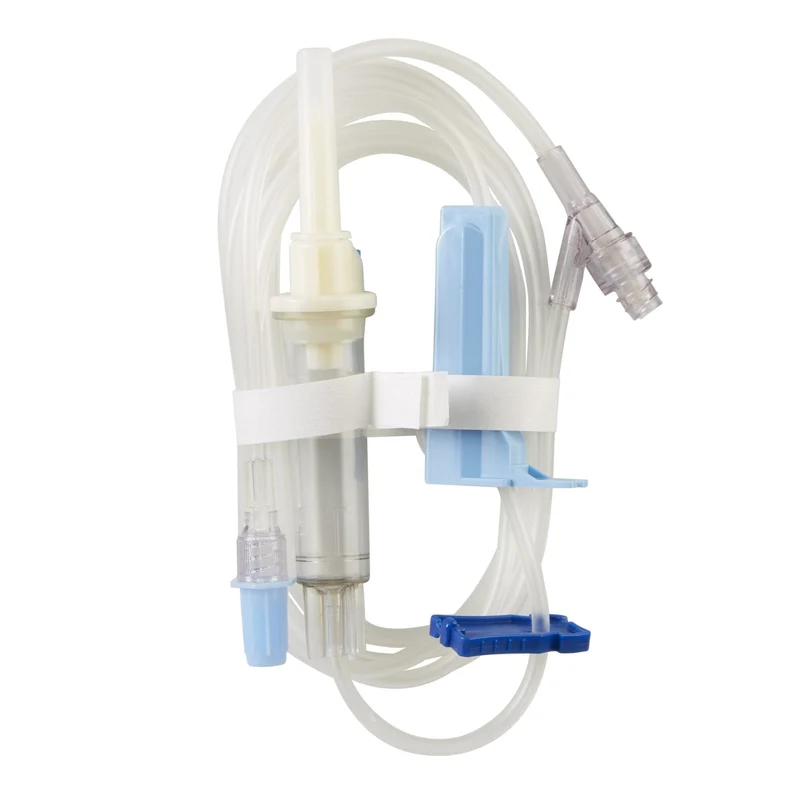 Duo-Vent Spike Solution Set with 1 Clearlink, Male Luer Lock, 10 Drops / mL, 92" - Case of 48
