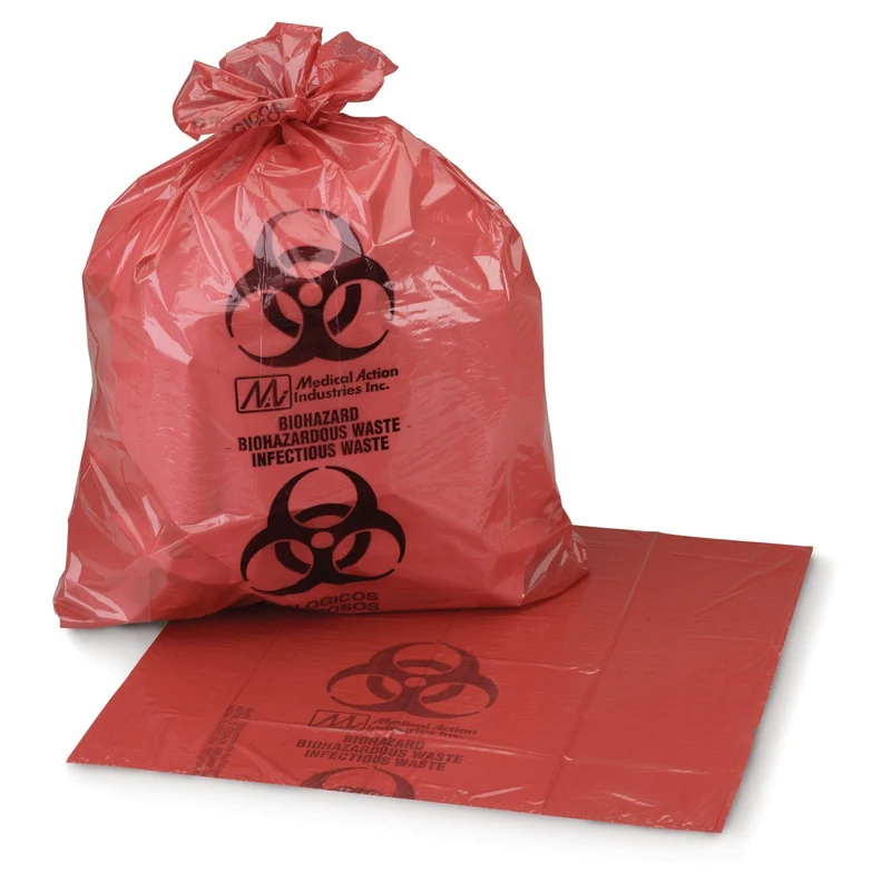 Infectious Waste Bag McKesson 1 to 6 gal. Red Bag 11 X 14 Inch, Box of 50