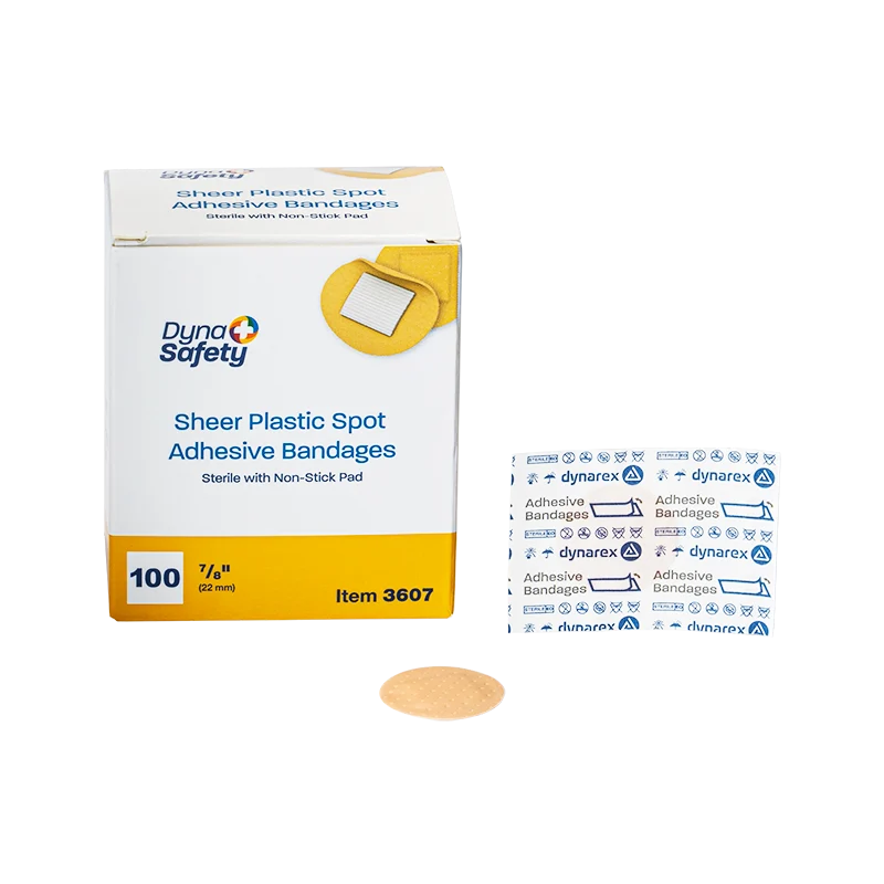 Dynarex Sheer Spot Adhesive Bandages, Sterile 7/8"