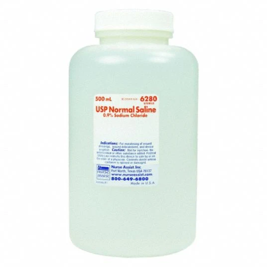 Nurse Assist Inc USP Normal Sterile Saline For Irrigation with Screw Top Container 500mL