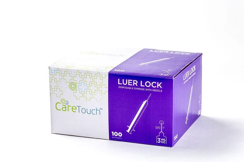 CareTouch Syringes Luer Lock, 3ml 22G X 1"