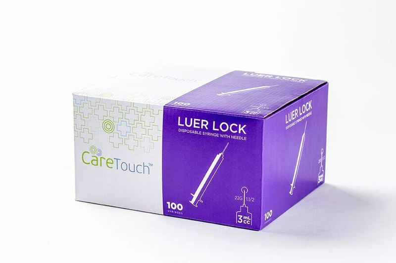 CareTouch Syringes Luer Lock, 3ml 22G X 1-1/2