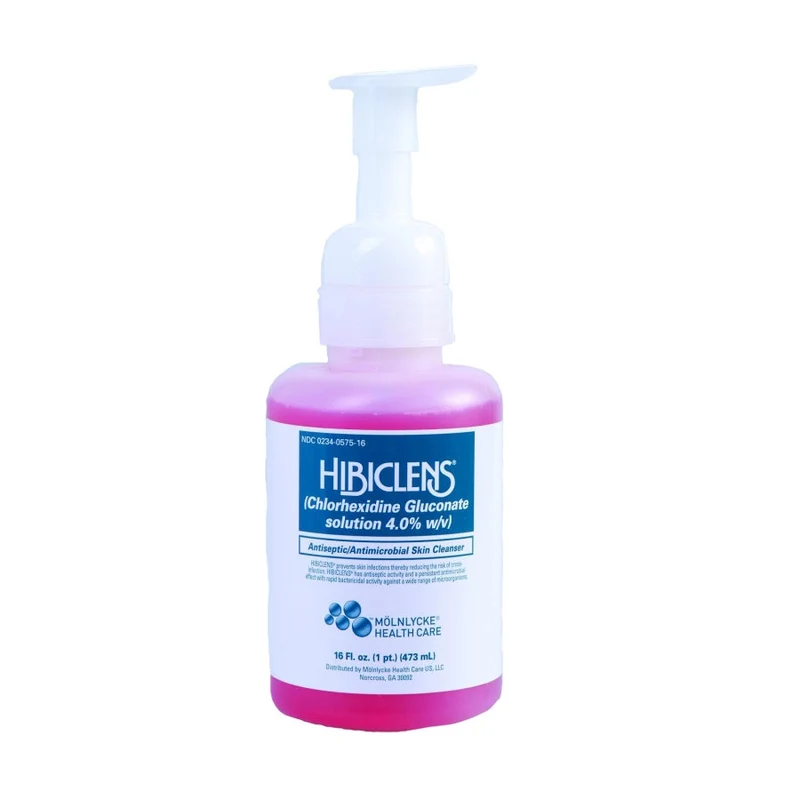 Molnlycke Hibiclens with Pump, Antiseptic, Antimicrobial Skin Cleanser, 16 oz