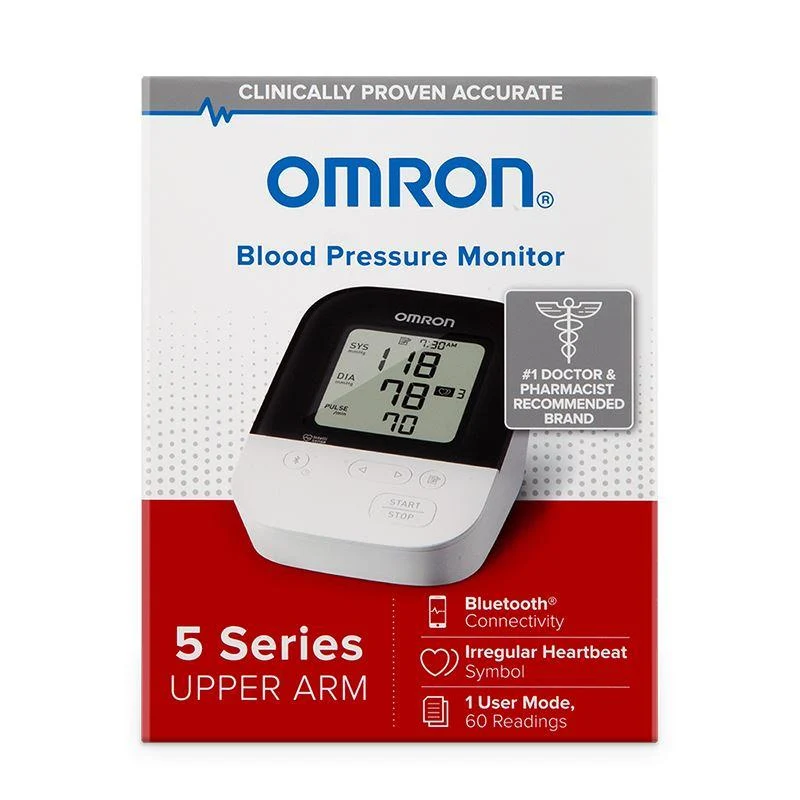 Omron 5 Series® Upper Arm Blood Pressure Monitor, 4.2'' x 5.7'' x 3.4''