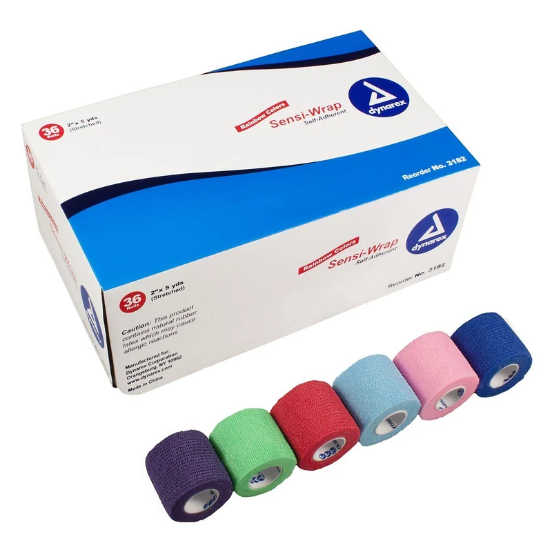 Sensi-Wrap Self-Adherent Bandage, 4" x 5 yds., Rainbow