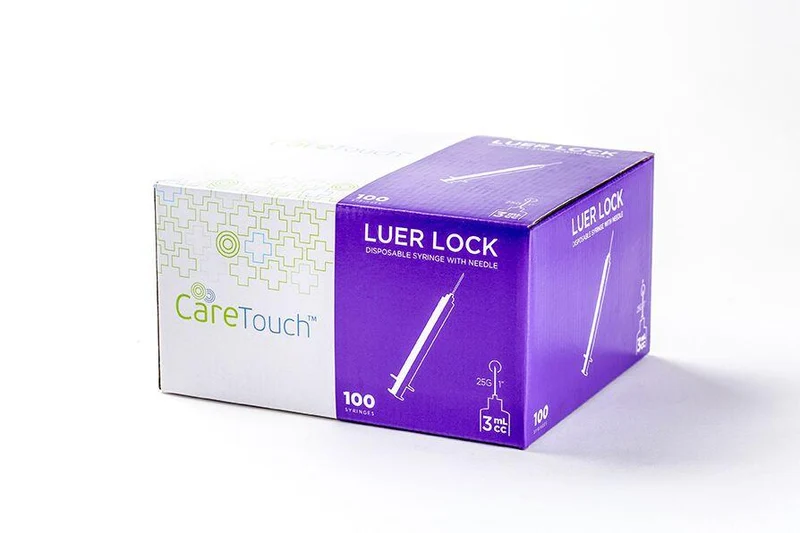 CareTouch Syringes Luer Lock, 3ml 25G X 1"