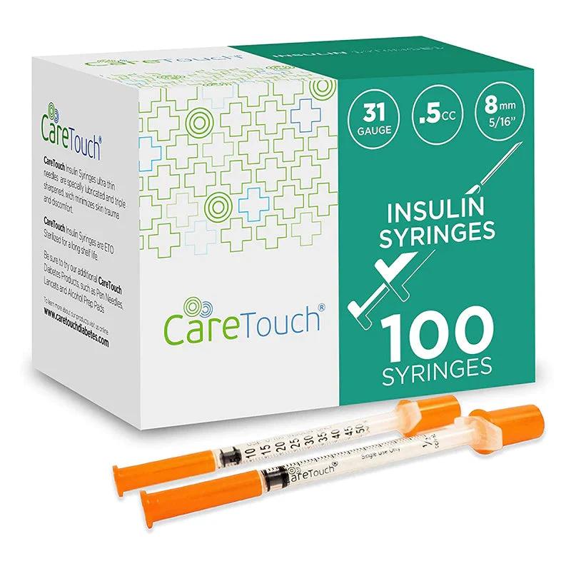 Care Touch U-100 Insulin Syringes 31g 5/16" - 8mm .5cc
