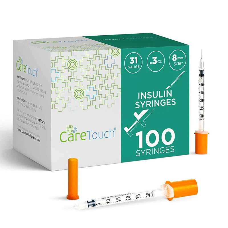 Care Touch U-100 Insulin Syringes 31g 5/16" - 8mm .3cc