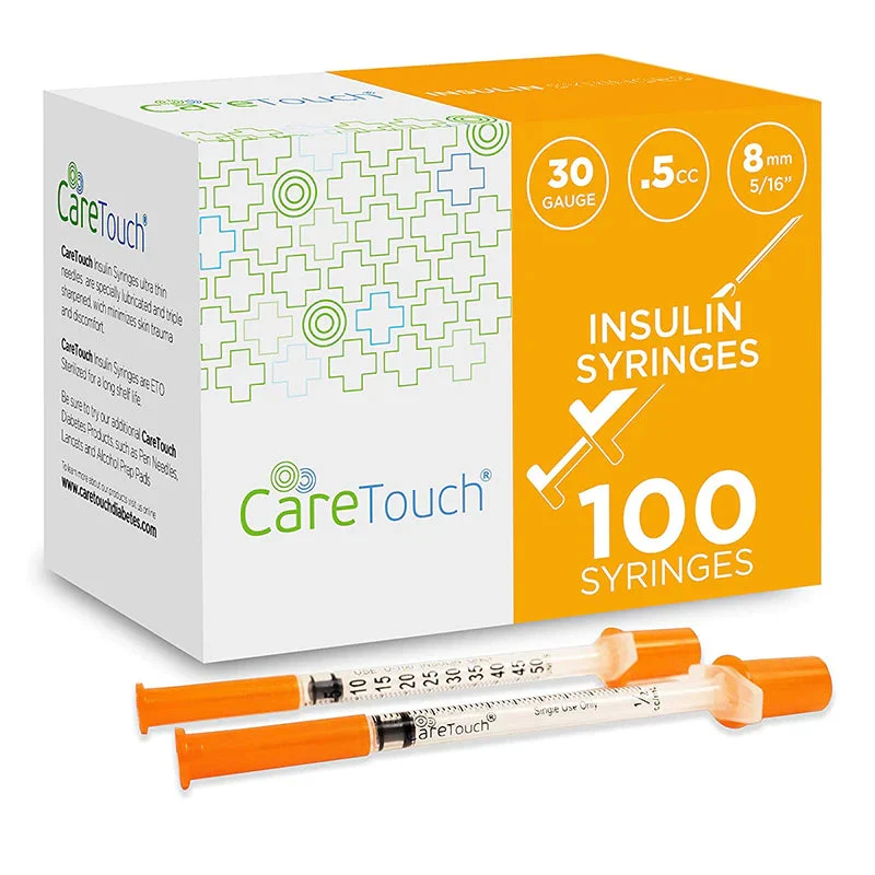 Care Touch U-100 Insulin Syringes 30g 5/16" - 8mm .5cc