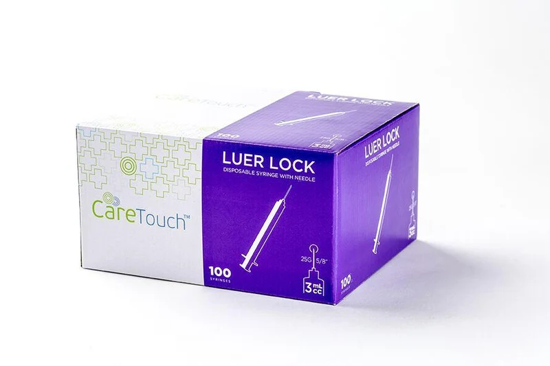 CareTouch Syringes Luer Lock, 3ml 25G X 5/8"