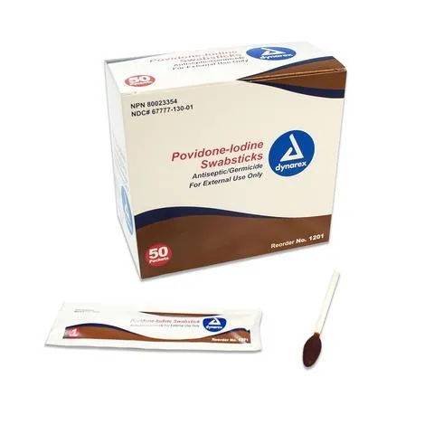 Povidone Iodine 10% USP Swabstick Singles