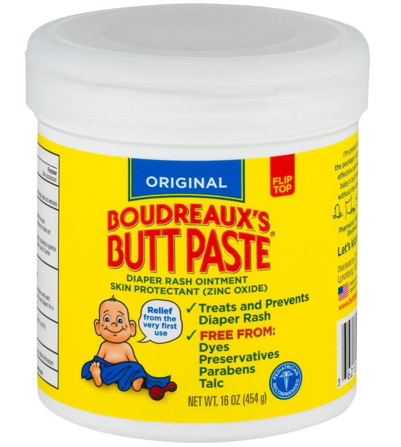 Boudreaux's Butt Paste® Paste Jar 16 oz, Diaper Rash Ointment (6 Count)