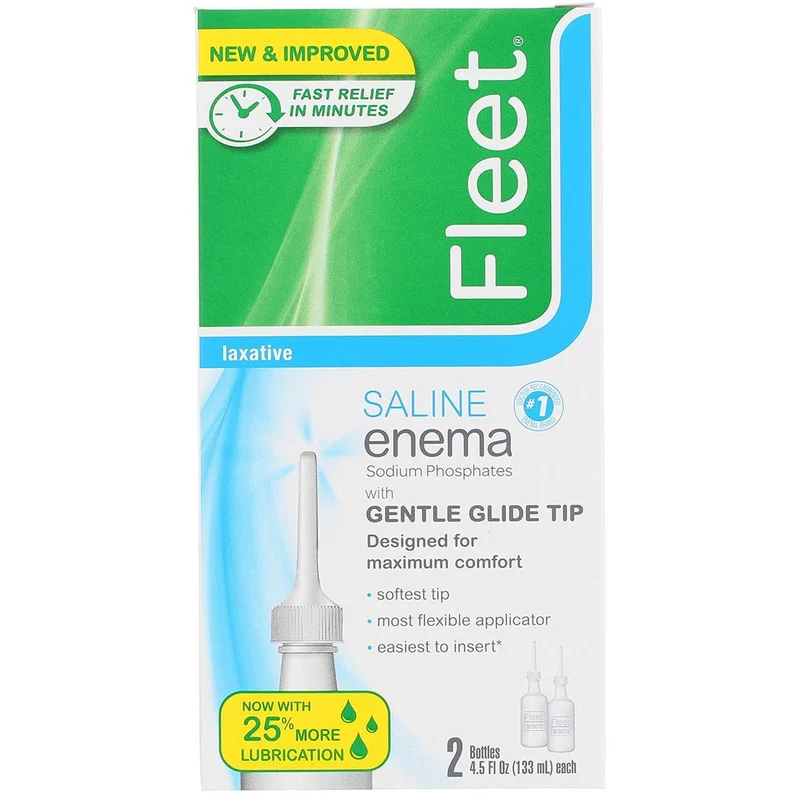 Fleet Enema, Ready-to-Use Saline Laxative, Twin Pack