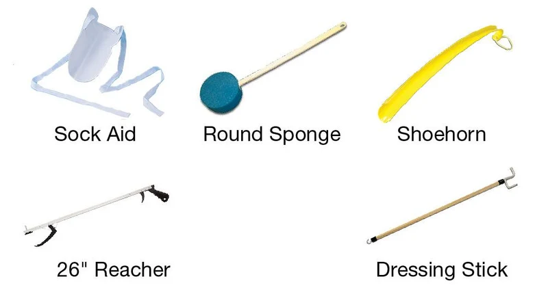 Standard Hip/Knee Aids for Daily Living Kit
