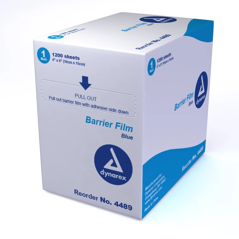 Dental Barrier Film, Blue, Perforated, 4" x 6"