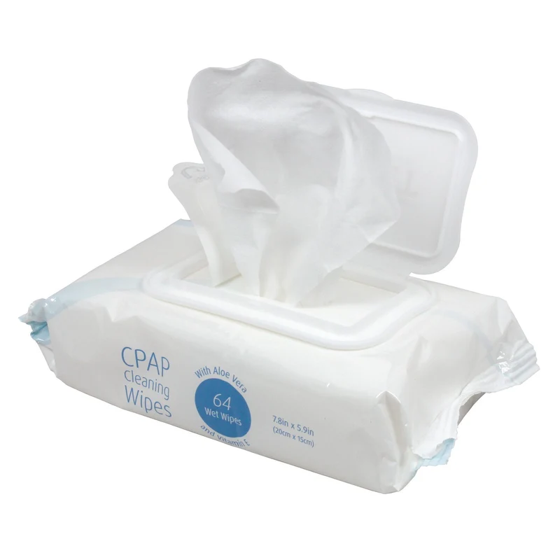 Sunset CPAP Mask Cleaning Wipe, 7.8" x 5.9" - Package of 64