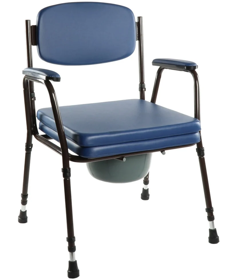 Chaise WC Rembourrée avec Toilette Portable