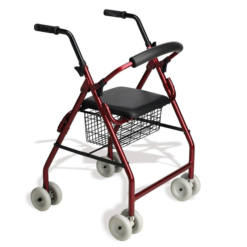 Rollator Aluminium Frein à la Charge | Avec Siège et Panier