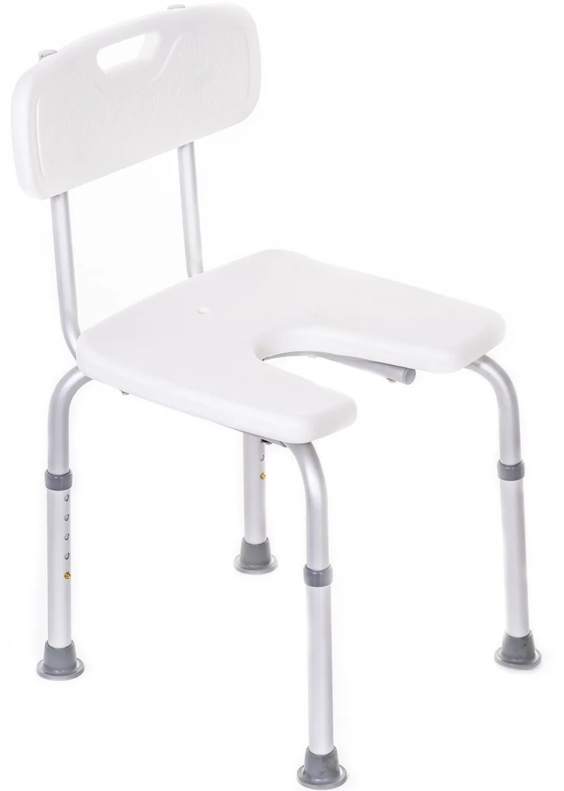 Chaise de Douche en Forme de U avec Accès Hygiénique