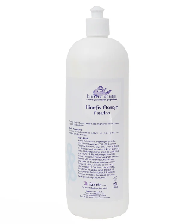 Crème de Massage Neutre Kinefis 1L + Huile de Massage Neutre 500 ml