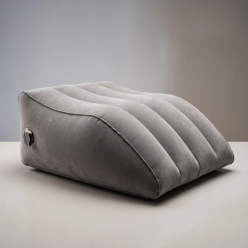 Inflatable Wedge Leg Pillow with Adjustable Firmness and Eye Mask