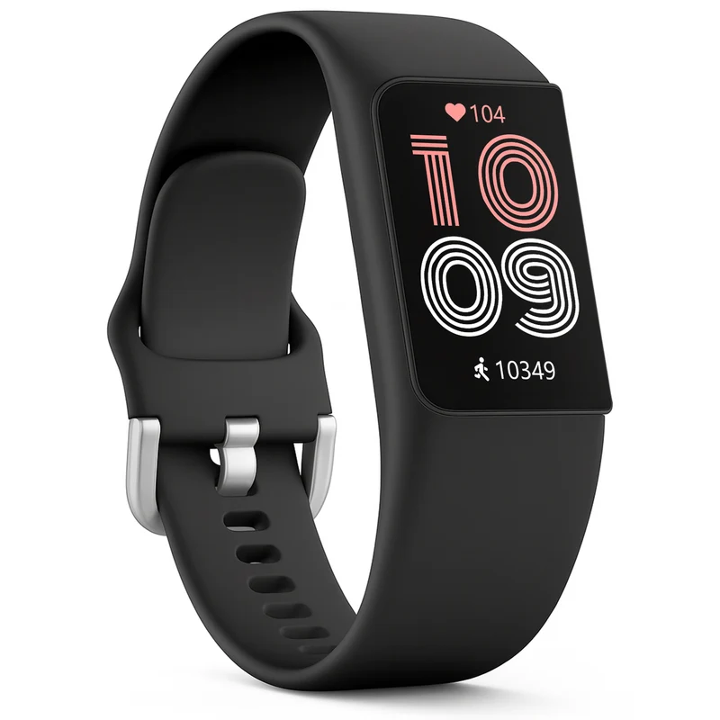 FITVII Slim Fitness Trackers, Fitness Watch with 24/7 Heart Rate, Blood Pressure, Blood Oxygen, Stress Monitor, AMOLED Activity Tracker Step Calorie Counter, IP68 Waterproof Smart Watch for Women Men