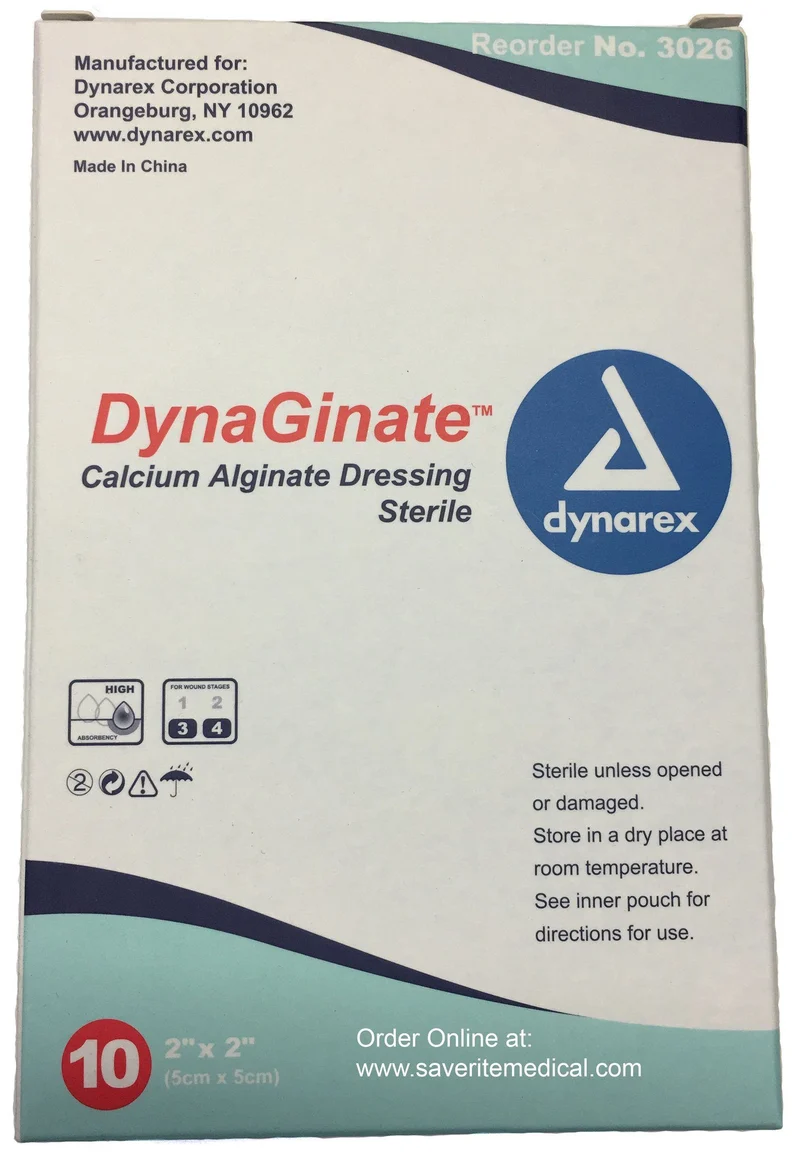 DynaGinate Calcium Alginate Dressing 2" x 2"