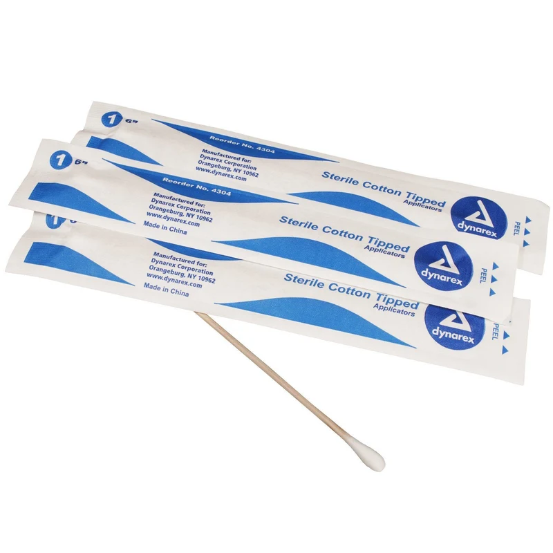 Cotton Tipped Wood Applicators Sterile 6", 1's
