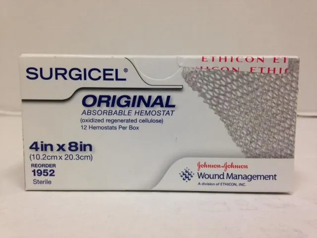 Ethicon Surgicel Absorbable Hemostat 4" X 8"