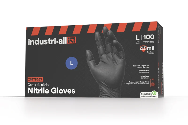 Industrial nitrile gloves
