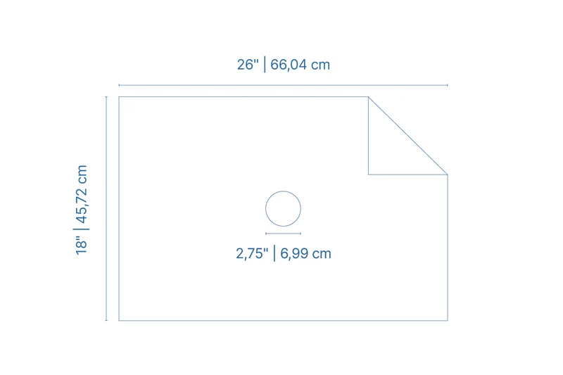Sterile surgical 2.75" fenestrated drape