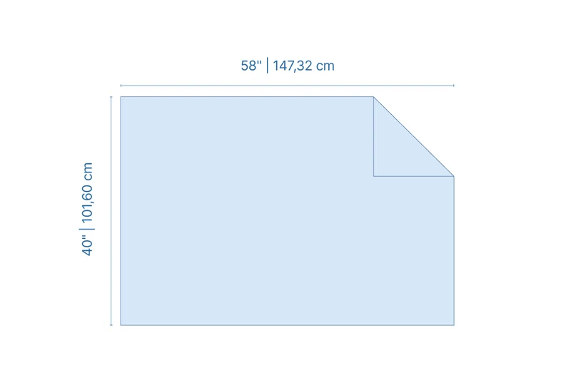 Half sterile surgical drape fan-folded