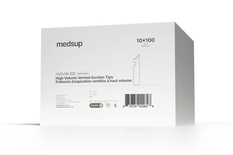 High volume vented suction tips