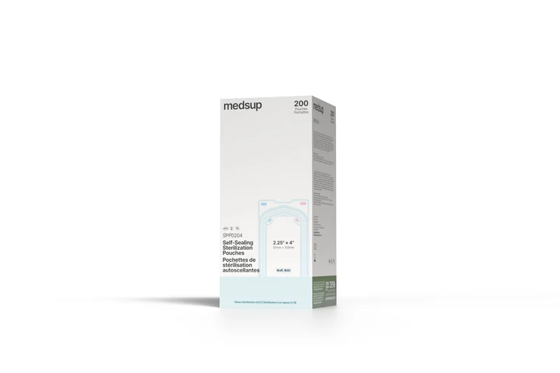 Self-sealing sterilization pouch 2.25 x 4