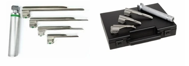 Laryngoscope Miller LED,4 Lames N°0, 1, 2, 3 + Manche + Coffret