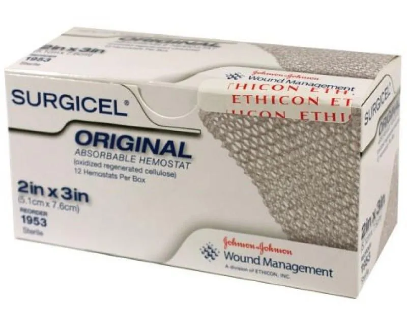 Ethicon Surgicel 2" X 3" Absorbable Hemostat