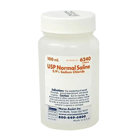 Nurse Assist USP Normal Sterile Saline For Irrigation with Screw Top Container 100mL