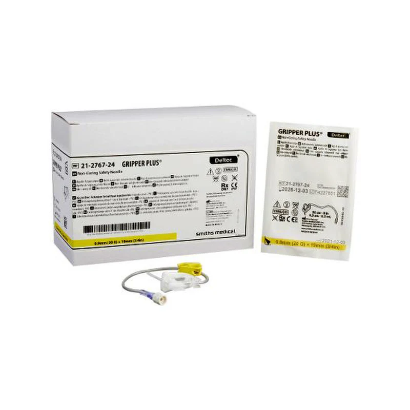 Gripper Plus Safety Needle without Y-Site 20G x 3/4"