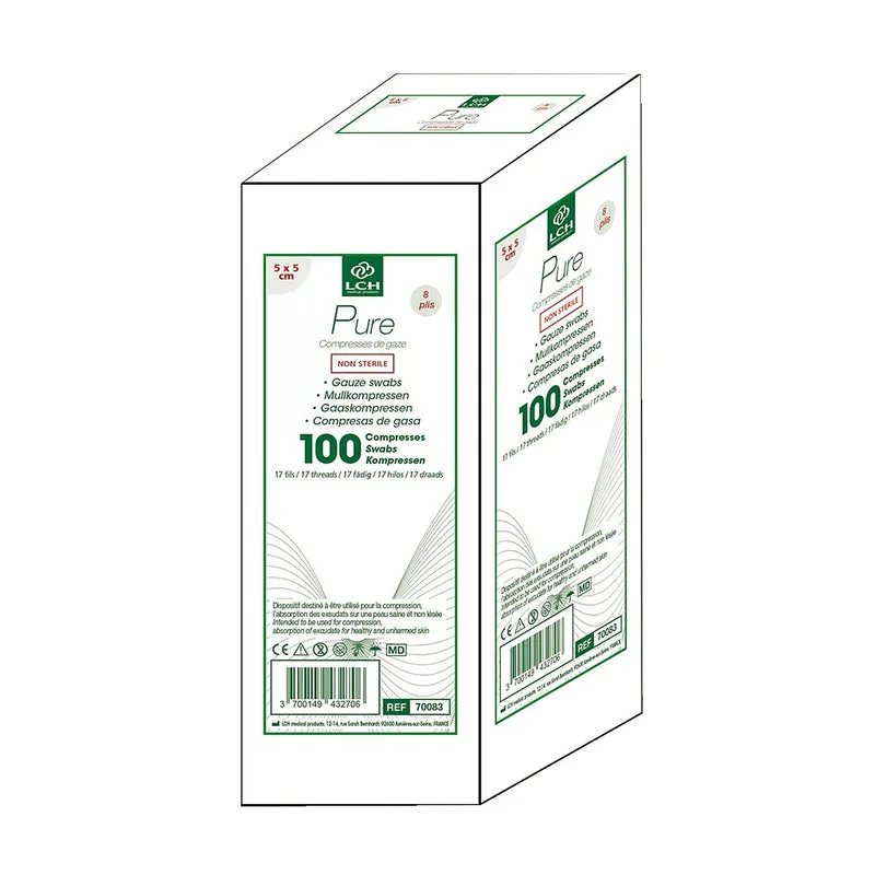 Compresses de gaze non stériles - Sachet de 100 - LCH