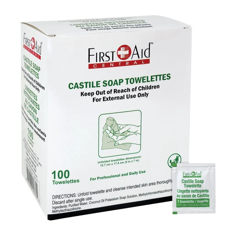 Lingettes au Savon de Castille - Boîte de 100